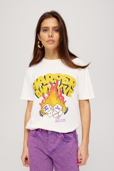 Harper & Yve T-shirt ROLLTHEDICE SS SS25Y302 101 ecru