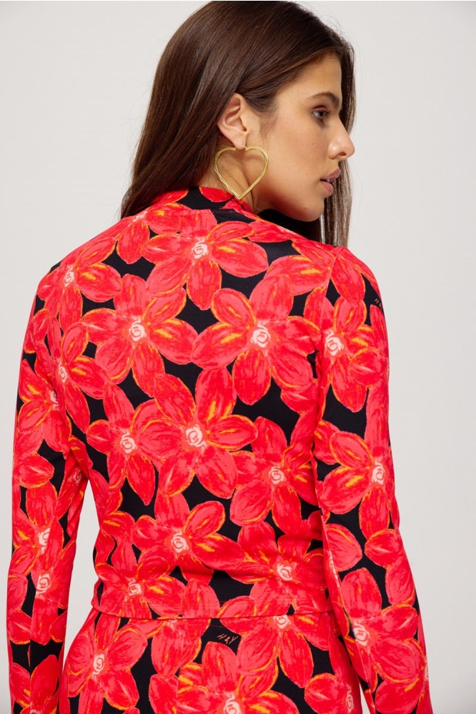 JEFF LS SS25T502 311 spicy red flower