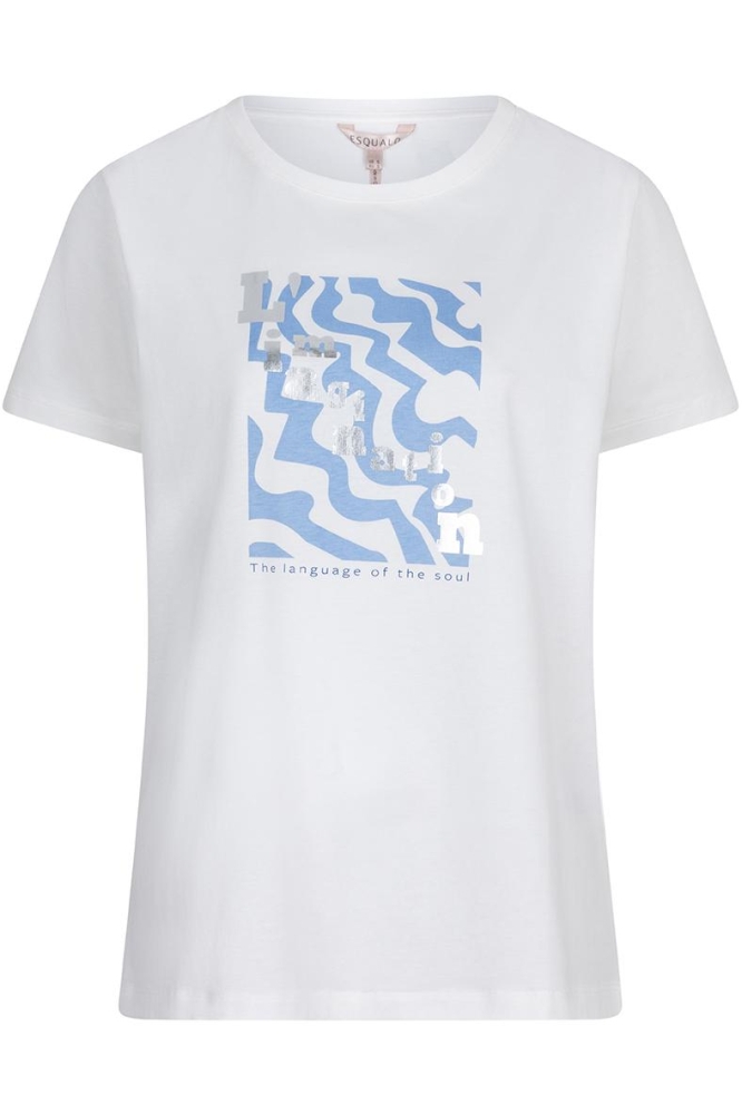 T SHIRT FOIL PRINT SP25.05015 961 OFF WHITE/BLUE