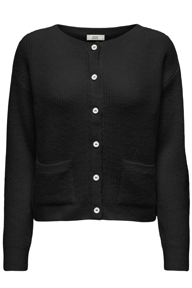 JDYHAYDEN L/S O-NECK POCKET CARDI KNT 15341238 BLACK