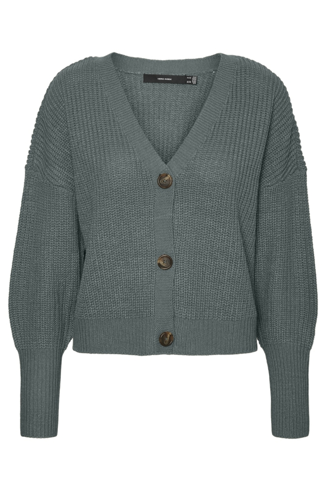 VMLEA LS V-NECK CUFF CARDIGAN NOOS 10249632 BALSAM GREEN