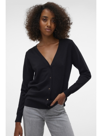 Vero Moda Vest VMSILJE LS V-NECK CARDIGAN GA NOOS 10320456 BLACK