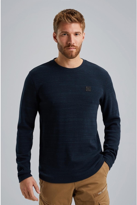 PME legend long sleeve r-neck waffel melange