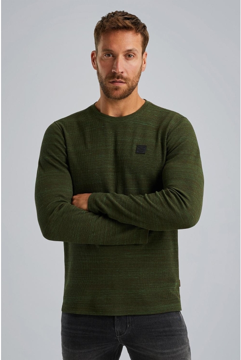 PME legend long sleeve r-neck waffel melange