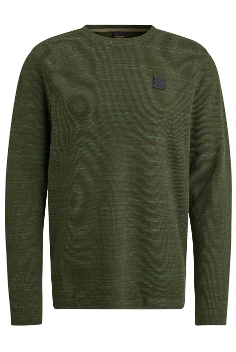 PME legend long sleeve r-neck waffel melange