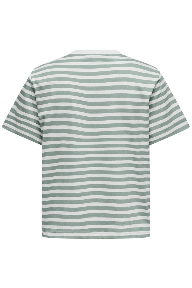 ONLLIVINA S/S STRIPE TEE JRS NOOS 15272227 JADEITE/WHITE STRIPES