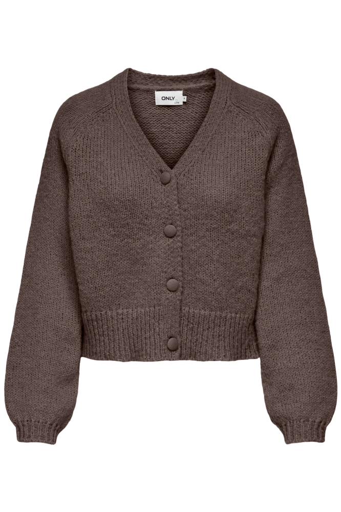 ONLALYSSA L/S LIFE CARDIGAN KNT 15210790 CHOCOLATE MARTINI