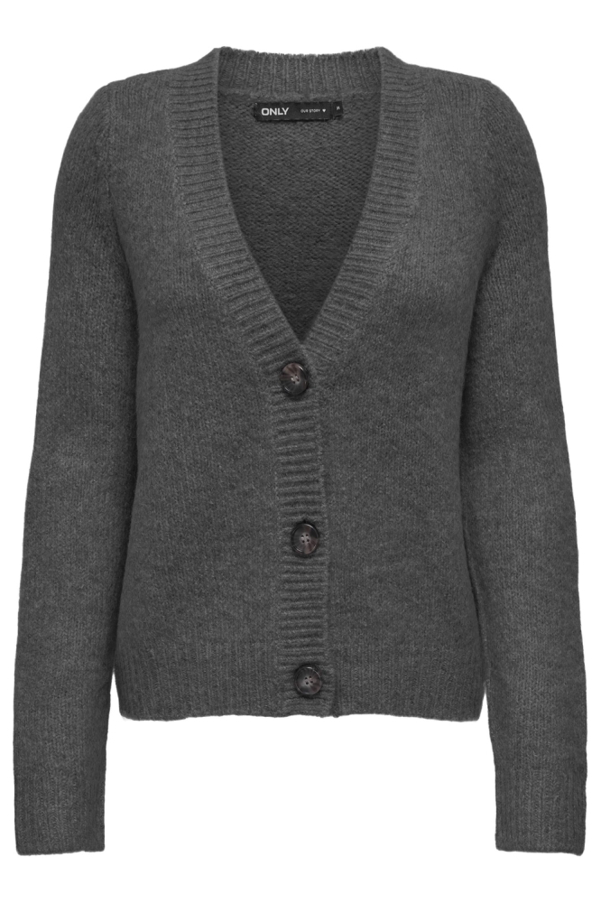 ONLZOEY L/S REGULAR CARDIGAN KNT NO 15332549 Dark Grey Melange