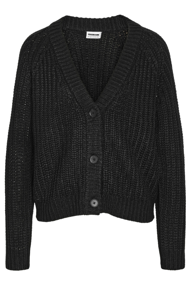 NMCHARLIE L/S V-NECK KNIT CARDIGAN 27023811 Black