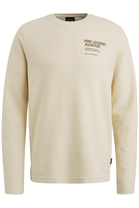 PME legend long sleeve r-neck structured piqu