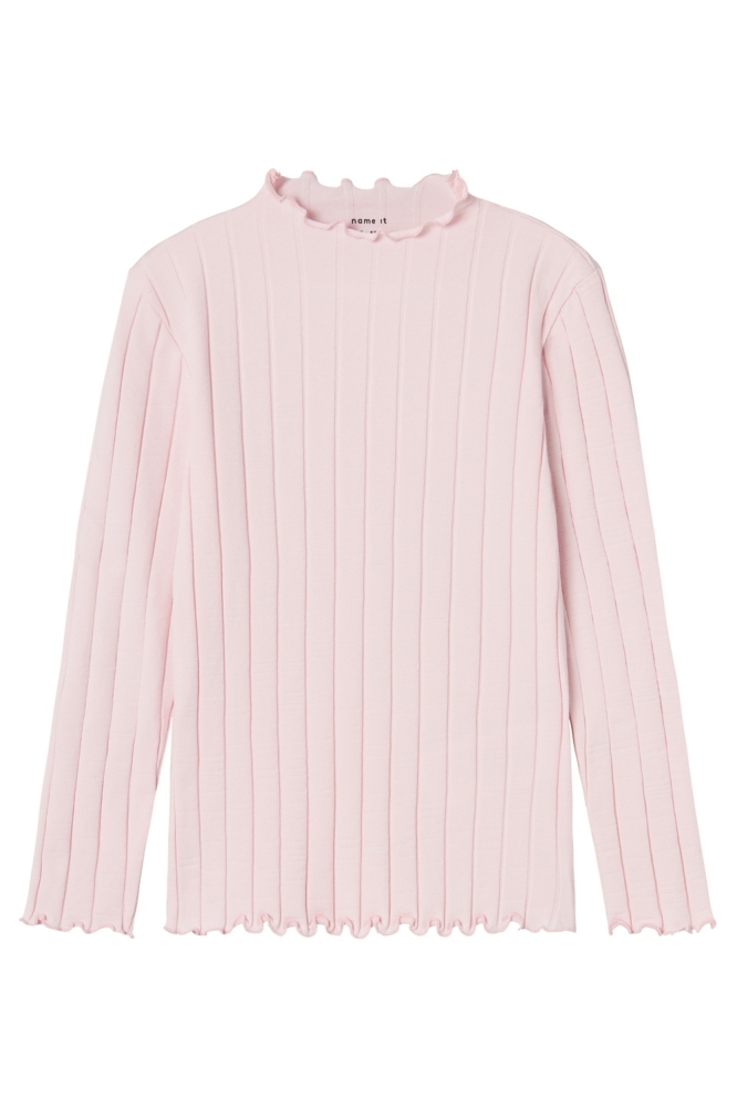 NKFNOLINE LS SLIM TOP NOOS 13211597 Parfait Pink