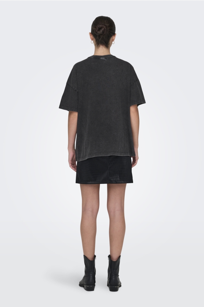 JDYCARLA S/S O-NECK STUD T-SHIRT JR 15346243 Phantom/NECKLINE