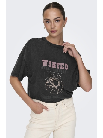 Jacqueline de Yong T-shirt JDYCARLA S/S O-NECK STUD T-SHIRT JR 15346243 Phantom/WANTED