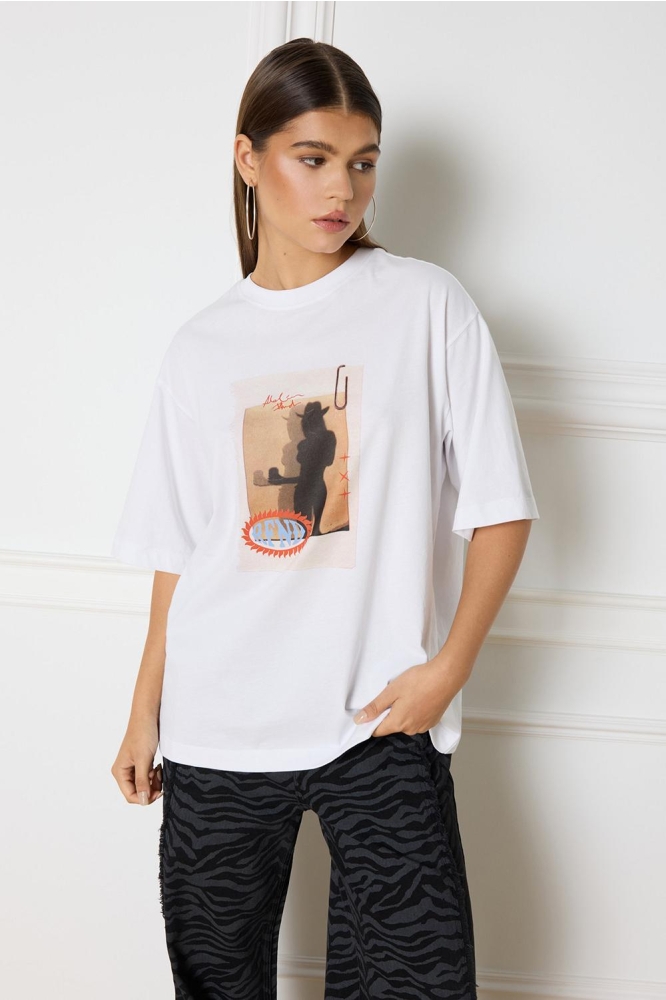 KNITTED OVERSIZED T SHIRT MAGGY R2409713645 001 WHITE