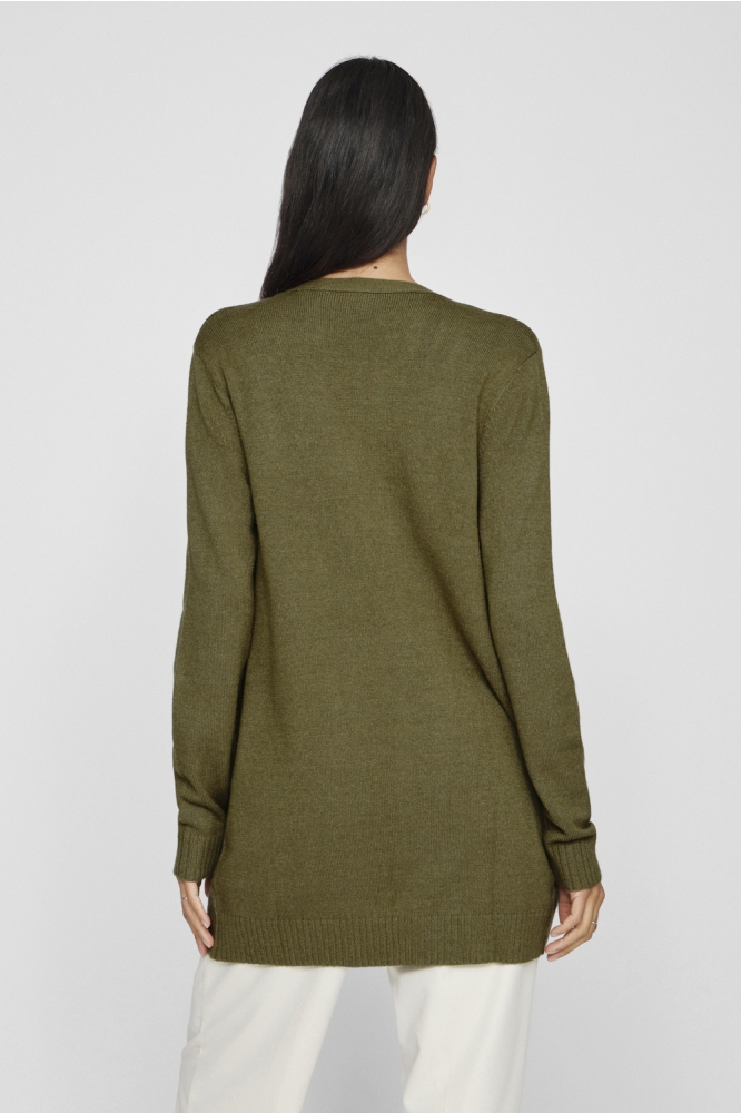 VIRIL OPEN L/S KNIT CARDIGAN - NOOS 14044041 CAPULET OLIVE/DARK MELANGE