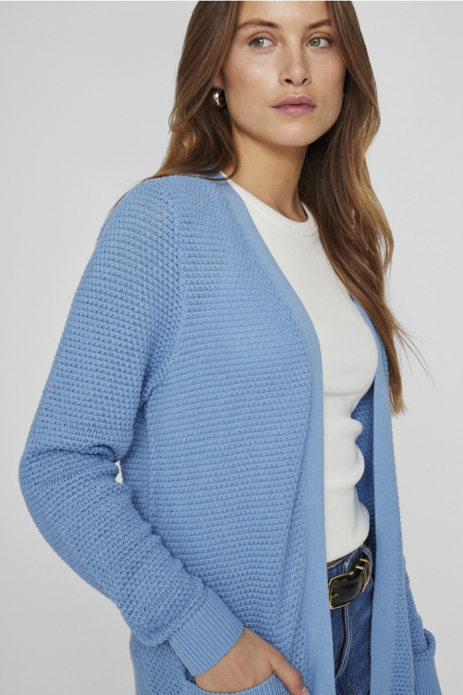 VIDALO L/S KNIT CARDIGAN- NOOS 14097125 Blissful Blue