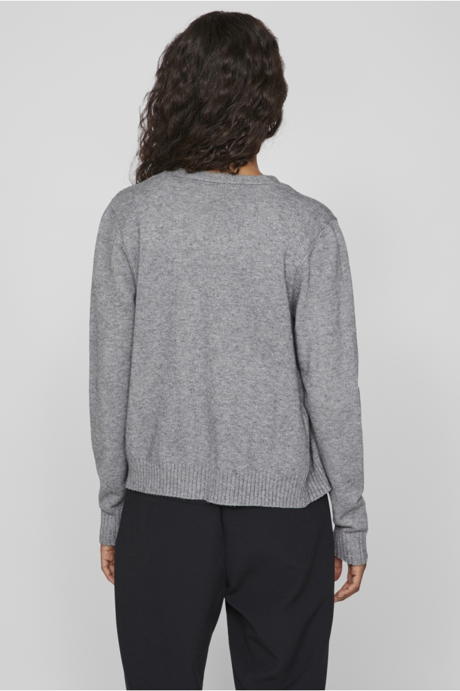 VIRIL SHORT L/S KNIT CARDIGAN-NOOS 14060800 MEDIUM GREY MELANGE