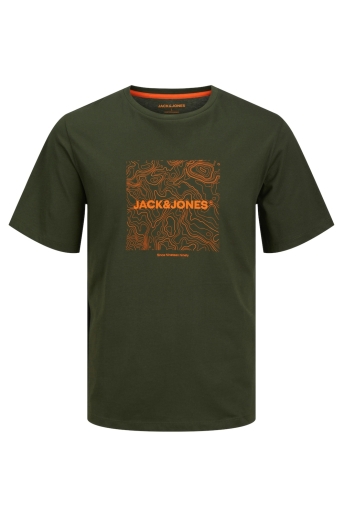 Jack & Jones T-shirt JJLINER TEE SS CREW NECK 12256780 KOMBU GREEN