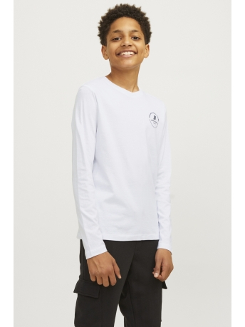 Jack & Jones Junior T-shirt JJESWIFT TEE LS NOOS JNR 12258973 White