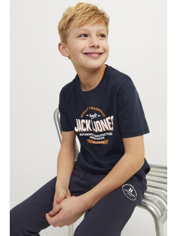 Jack & Jones Junior T-shirt JJELOGO TEE SS ONECK 2COL 24/25 NOO 12258876 Navy Blazer