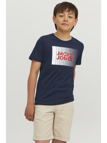 Jack & Jones Junior T-shirt JJECORP LOGO TEE PLAY SS O-NECK NOO 12237411 Navy Blazer