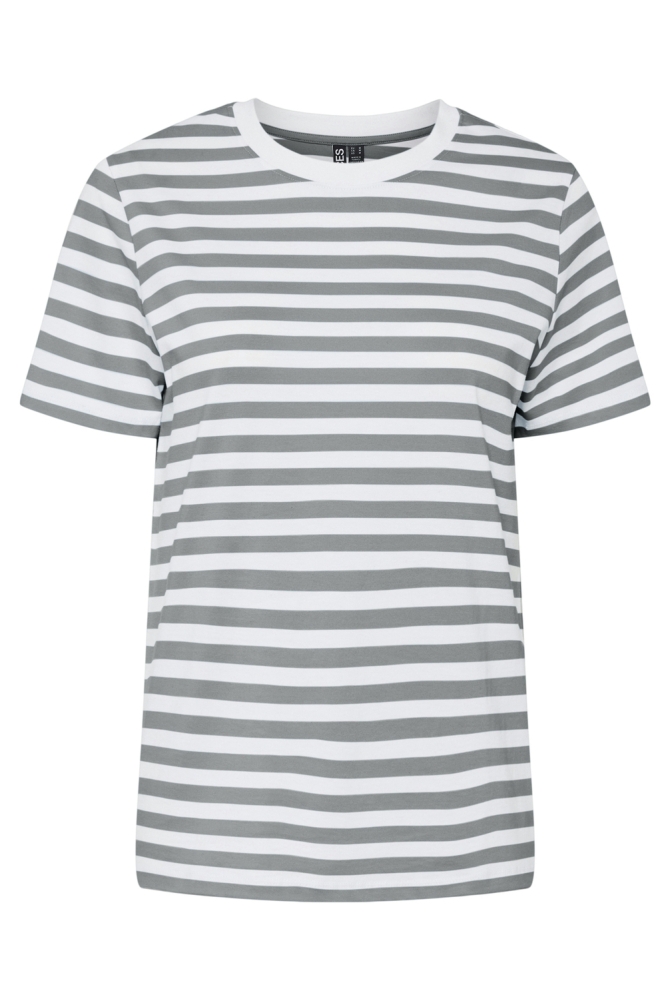 PCRIA SS TEE STRIPES JRS NOOS BC 17146339 ULTIMATE GREY/BRIGHT WHITE