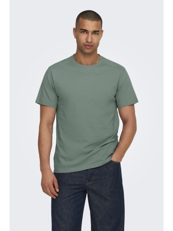 Only & Sons T-shirt ONSMAX LIFE SS STITCH TEE NOOS 22025208 ICEBERG GREEN