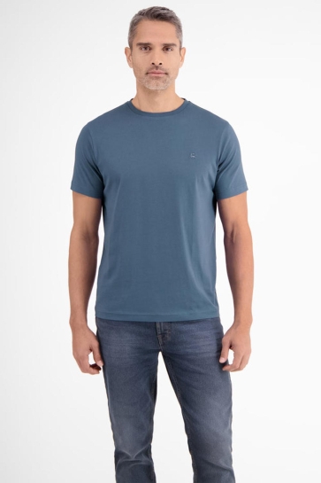 Lerros T-shirt BASIC TSHIRT MET LOGOSTEEK 24D3000 443 Crispy Blue