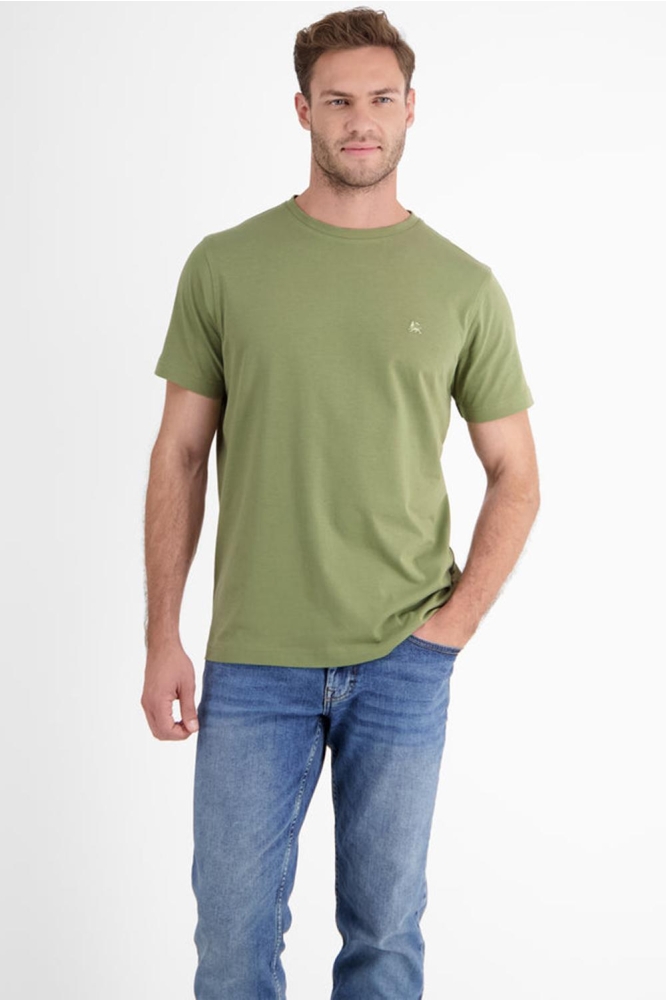 BASIC TSHIRT MET LOGOSTEEK 24D3000 612 Sage Green