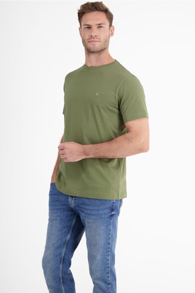 BASIC TSHIRT MET LOGOSTEEK 24D3000 612 Sage Green