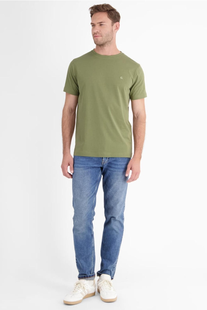 BASIC TSHIRT MET LOGOSTEEK 24D3000 612 Sage Green