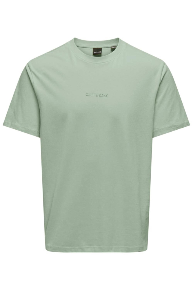 ONSLEVI LIFE REG TEXT SS TEE NOOS 22028147 ICEBERG GREEN