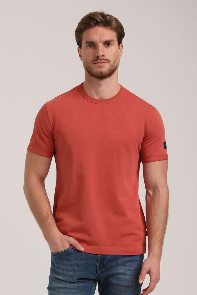 HEAVY JERSEY KATOENEN TSHIRT 155215 4000 deep coral