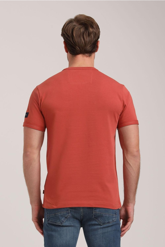 HEAVY JERSEY KATOENEN TSHIRT 155215 4000 deep coral