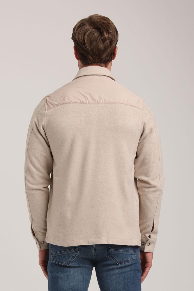 ZACHT OVERSHIRT MET KNOPEN 335235 1002 sand