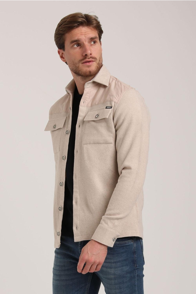 ZACHT OVERSHIRT MET KNOPEN 335235 1002 sand