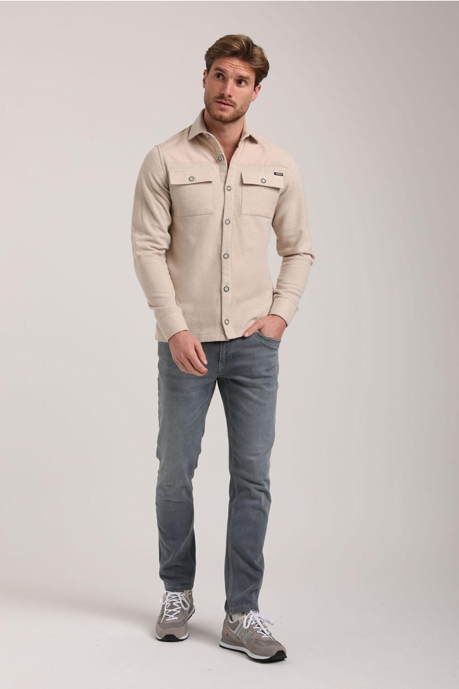 ZACHT OVERSHIRT MET KNOPEN 335235 1002 sand