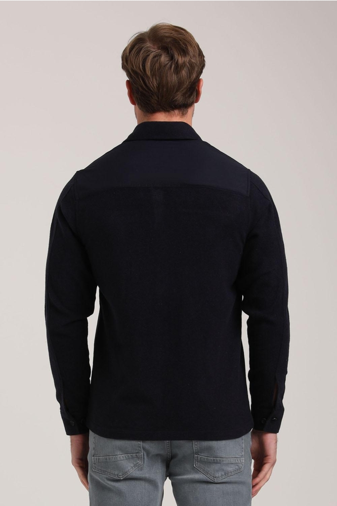 ZACHT OVERSHIRT MET KNOPEN 335235 301 navy