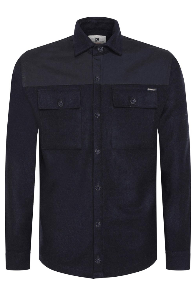 ZACHT OVERSHIRT MET KNOPEN 335235 301 navy