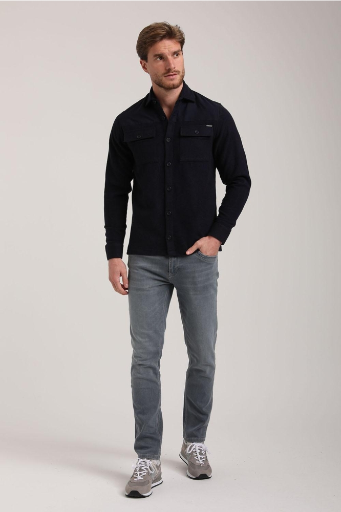 ZACHT OVERSHIRT MET KNOPEN 335235 301 navy