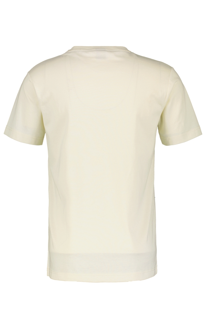 T SHIRT MET LOGOPRINT EN RONDE HALS 24D3011 106 Bone White