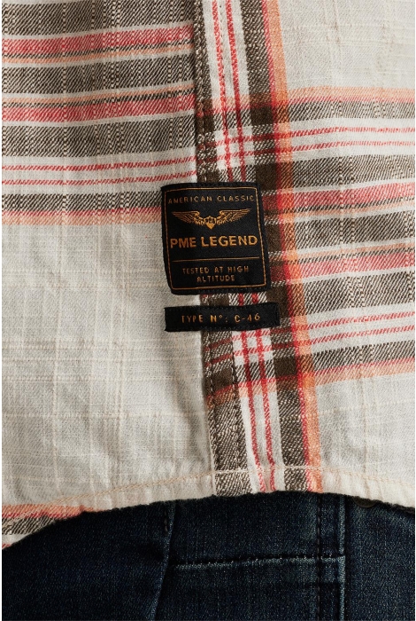 PME legend short sleeve shirt ctn slub check