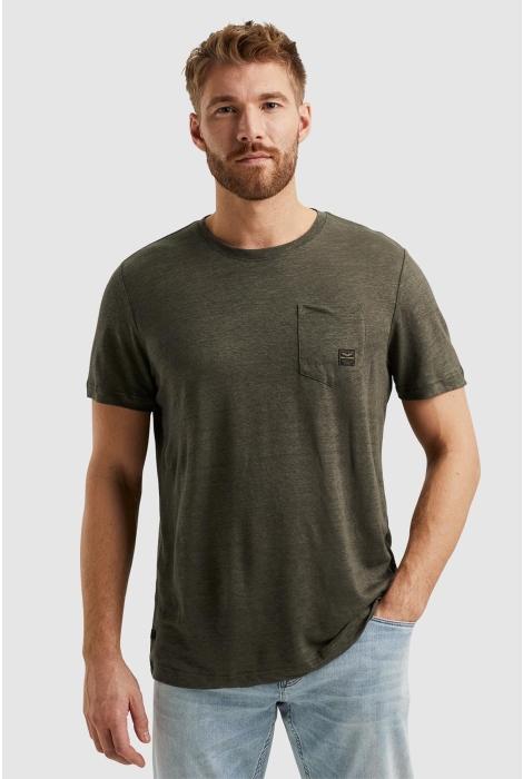 PME legend short sleeve r-neck linen jersey