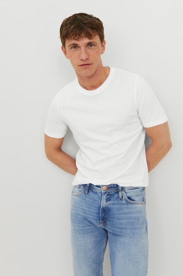 Jack & Jones T-shirt JJEORGANIC BASIC TEE SS O-NECK NOOS 12156101 WHITE