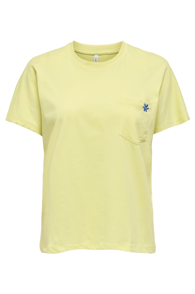 ONLPETREA LIFE S/S SUMMER TOP CS JR 15358378 YELLOW IRIS/FLOWER