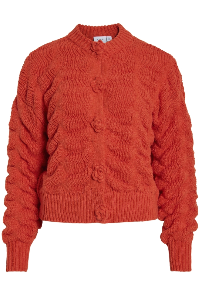 VICHANA L/S KNIT CARDIGAN 14108796 POPPY RED