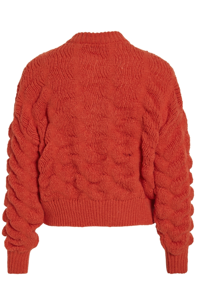 VICHANA L/S KNIT CARDIGAN 14108796 POPPY RED