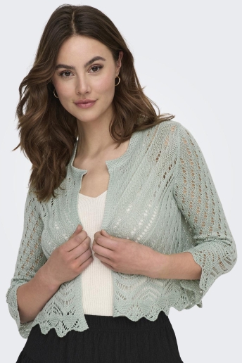 Jacqueline de Yong Vest JDYSUN 3/4 CROPPED CARDIGAN KNT NOO 15184486 JADEITE