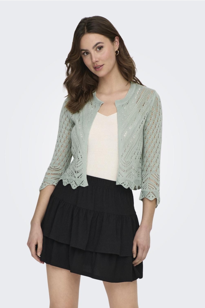 JDYSUN 3/4 CROPPED CARDIGAN KNT NOO 15184486 JADEITE