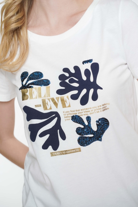 Geisha t-shirt `believe`